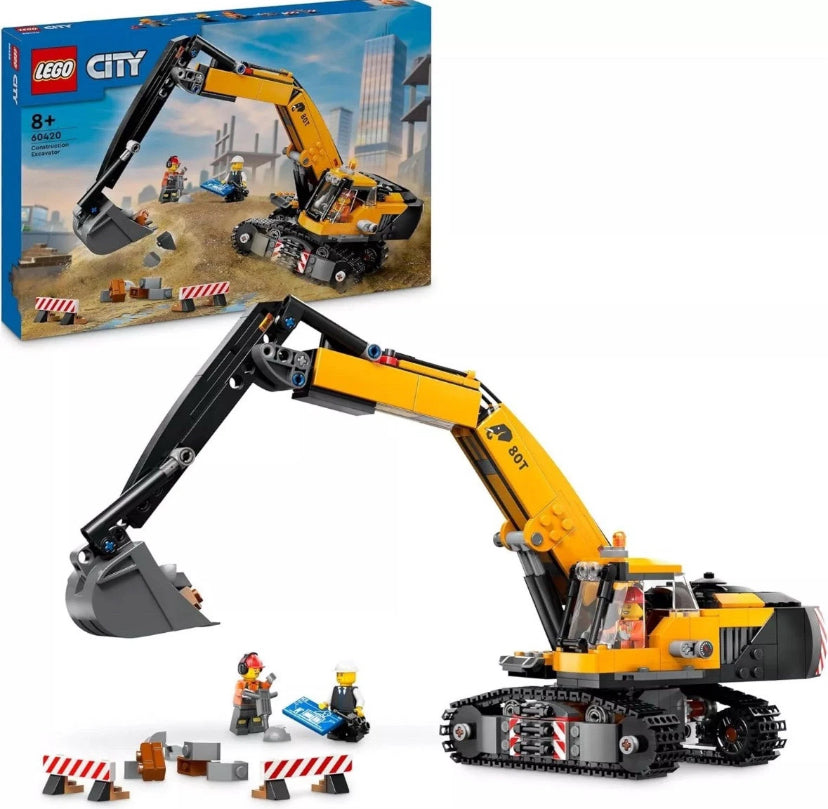 Lego 60420 City. Yellow Construction Excavator