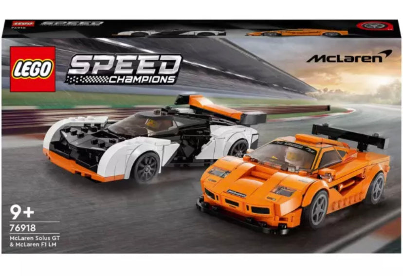 Lego 76918 Speed Champions. McLaren Solus GT & McLaren F1 LM (RETIRED)