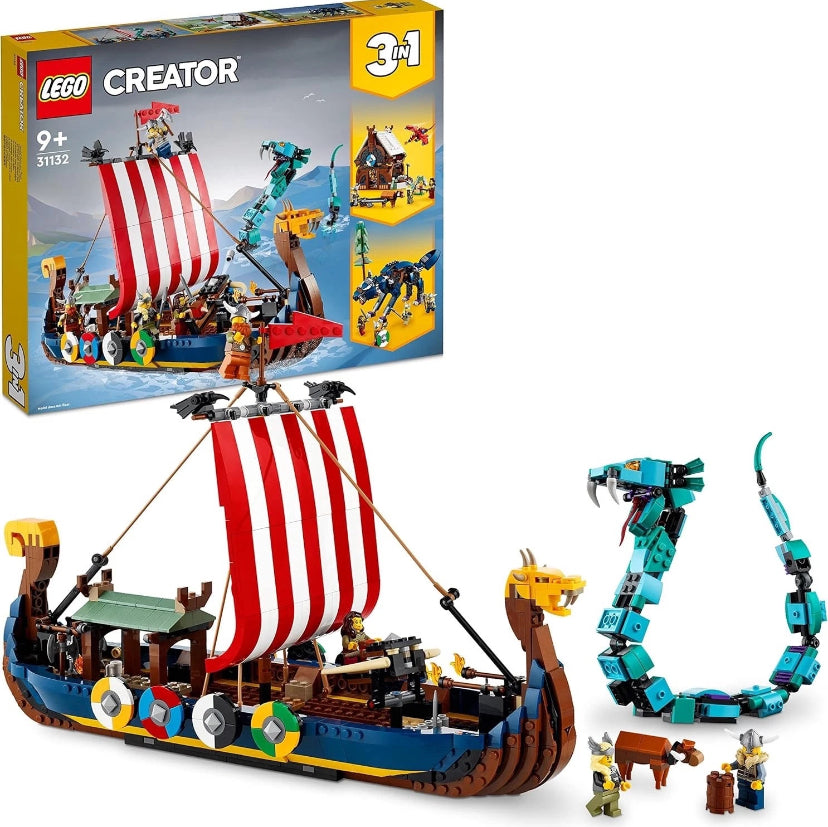 Lego 31132 Creator 3 in 1. Midgard Serpent Viking Ship (RETIRED)