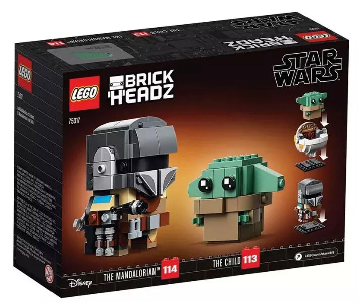 Lego 75317 Brickheadz. Star Wars Mandalorian and Child (RETIRED)