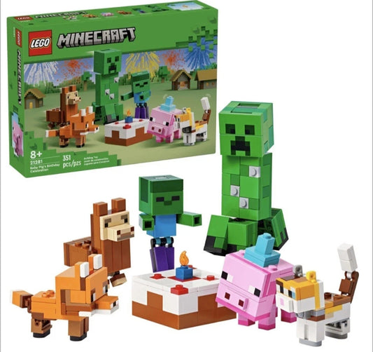Lego 21281 Minecraft. Baby Pig's Birthday Celebration