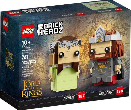 Lego 40632 Brickheadz. Lord of the Rings Aragorn and Arwen (RETIRED)